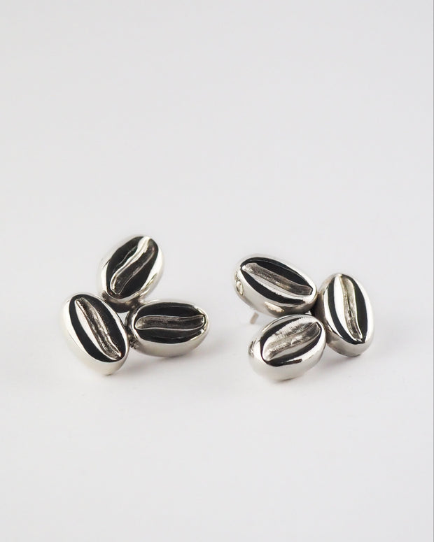 Pendientes café triple