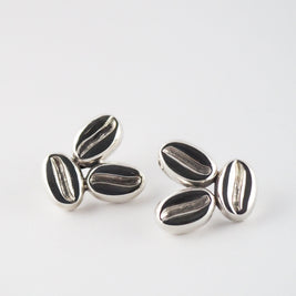 Pendientes café triple